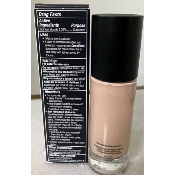 bareMinerals Original Medium Tab 18 Foundation Liquid 1oz SPF 20 Mineral Makeup - Picture 2 of 3